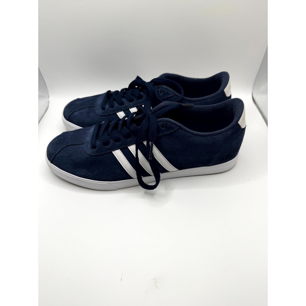 Adidas Courtset AW4212 Womens 10 Sneaker Collegiate Navy Suede Comfort Shoes - Picture 2 of 9